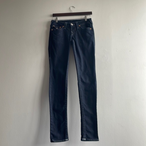 Skinny Dark Wash True Religion Jeans Size 28 - Picture 3 of 9